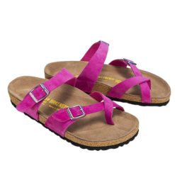 Birkenstock Recovery Slide Sandal with Toe Loop - Mayari - Rose red, 35