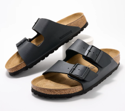 Birkenstock Two-Strap Recovery Slide Sandals - Arizona - Black, 42
