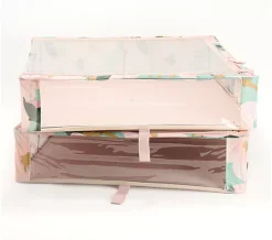 Periea Set of 2 Large Slim Storage Boxes with Gliders - Painted Floral