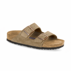 Birkenstock Two-Strap Comfort Footbed Slide Sandal - Arizona - Mud, 43