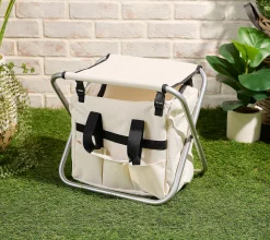 P.S. Home Portable Garden Seat with Removable Tool Bag - Tofu