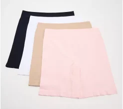 Breezies Cooling Comfort Seamless Long Leg Panty Set of 4 - Basic, 4X