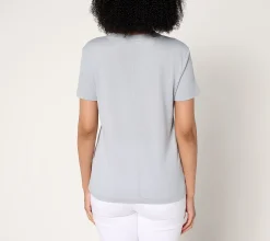 Alternative view of Barefoot Dreams Malibu Collection Pima Modal Slub V-Neck Tee
