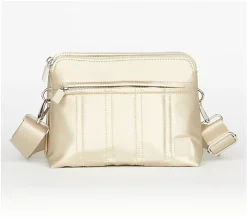 IHKWIP The City Chic Double Entry Crossbody - MetllcChampagne