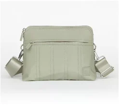 IHKWIP The City Chic Double Entry Crossbody - MetllicArmySage