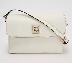 Dooney & Bourke Saffiano Leather Rena Flap Crossbody - White