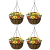 Sorbus 4-Pack Metal Hanging Planter Basket