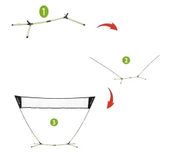 Alternative view of E-Jet Sport Badminton Net Outdoor Game Set with Storage Bag