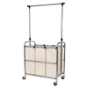 Seville Classics 3-Bag Steel Laundry Sorter w/Hanging Bar