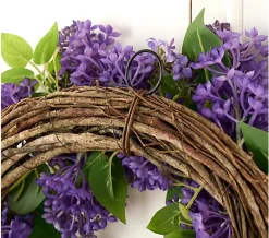 Alternative view of Martha Stewart 26" Indoor/Outdoor Lilac & Leaf Wreath