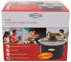 Alternative view of RoadPro 12-Volt 1.5-quart Slow Cooker in Black