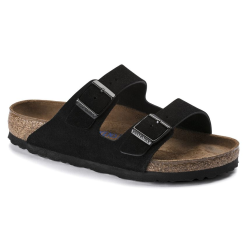 Birkenstock Two-Strap Comfort Footbed Slide Sandal - Arizona - Black, 38