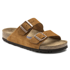 Birkenstock Two-Strap Comfort Footbed Slide Sandal - Arizona - Mink, 42