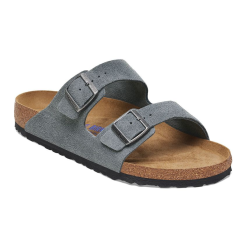 Birkenstock Two-Strap Comfort Footbed Slide Sandal - Arizona - Basalt Gray, 41