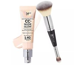 IT Cosmetics Your Skin But Better CC+ Nude Glow SPF40 w/ Luxe Brush - Fair Beige