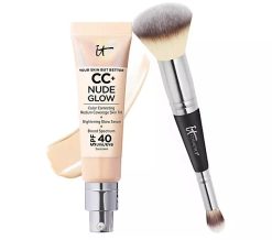 IT Cosmetics Your Skin But Better CC+ Nude Glow SPF40 w/ Luxe Brush - Light