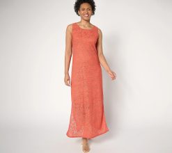 Attitudes by Renee Regular Floral Illusion Jacquard Maxi Dress