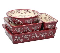 Alternative view of Temp-tations Floral Lace 5-Piece Nestable Bakeware Set