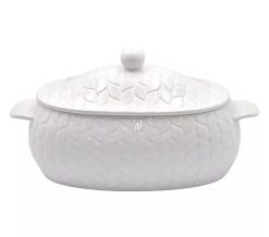 Alternative view of Temp-tations Carved Willow 3-qt Covered Casserole