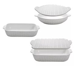 Alternative view of Temp-tations Carved Willow 5-Piece Essential Bakeware Set