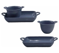 Temp-tations Woodland 4-piece Baker and Bowl Set - Slate Blue