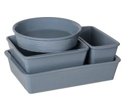 Temp-tations Woodland 5-Piece Nestable Bakeware Set - Slate Blue