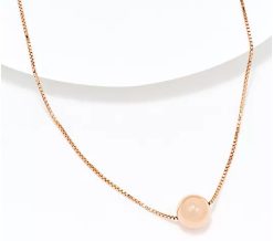 David Markstein Bronze 12mm Bead 18" Necklace - Rose