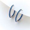 Diamonique x Jennifer Miller 1" Inside-Out Hoop Earrings, Sterling Silver