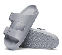Birkenstock Two-Strap Recovery Slide Sandal - Arizona EVA - Gray, 35