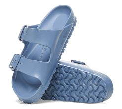 Birkenstock Two-Strap Recovery Slide Sandal - Arizona EVA - Blue, 37