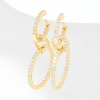Diamonique x Kathy Levine Jetsetter Hoop Earrings, Sterling Silver