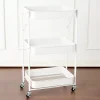 P.S. Home 3 Tier Collapsible Metal Cart with Wheels