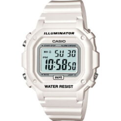 Casio Men's Digital Illuminator Sport Watch, White Resin F108WHC-7BCF