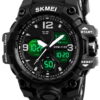 SKMEI Men's Military  Waterproof Watches for Men with Stopwatch Alarm LED Back Light Sports Watch, Black