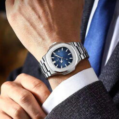 Alternative view of Poedagar Men Watch Rose Gold Quartz Stainless Steel Sports Waterproof Luminous Date Fashion Watches