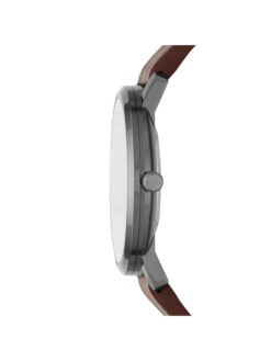 Alternative view of GEORGE Men's Watch: Gunmetal Case, Blue Easy Read Dial,Brown Vegan Leather Band (FMDOGE019)